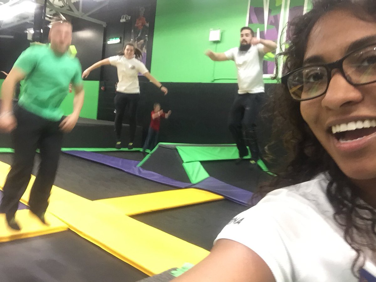 Katarina_Roxon's tweet photo. Time to bounce @GetAirSports #trainingbreak https://t.co/V3zxOPj2Fp
