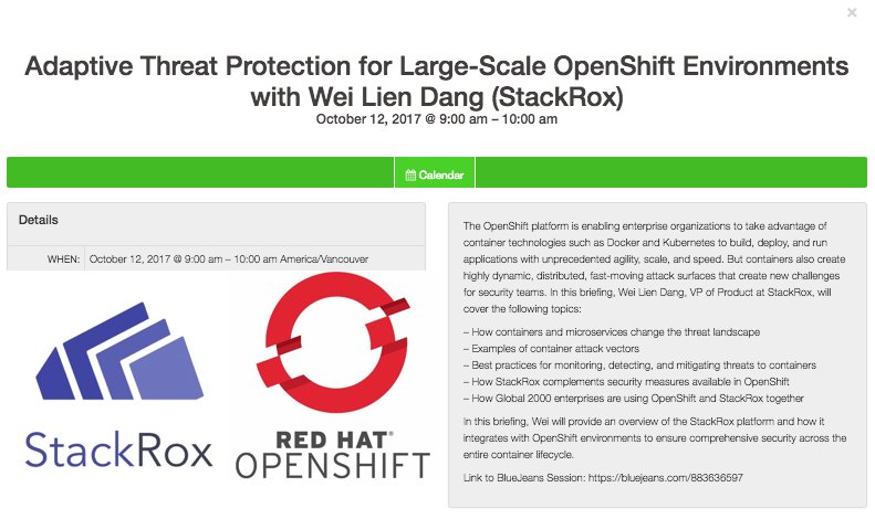 openshiftcommon's tweet photo. Don't Miss Tomorrow's @OpenShiftCommon's Briefing with @StackRox on #HowTo  ensure comprehensive security across the entire #container lifecycle https://t.co/icuVGGpcV6 https://t.co/6QOb0YcAe8