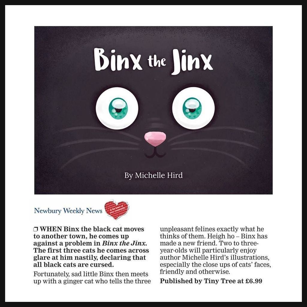 MsJinx's tweet photo. Nice little feature in Newbury Weekly News #newburyweeklynews #BinxTheJinx #local #inktober2017 #cute #womeninbusi… https://t.co/Q6dGifnGIE https://t.co/6MCPjRq3Ai