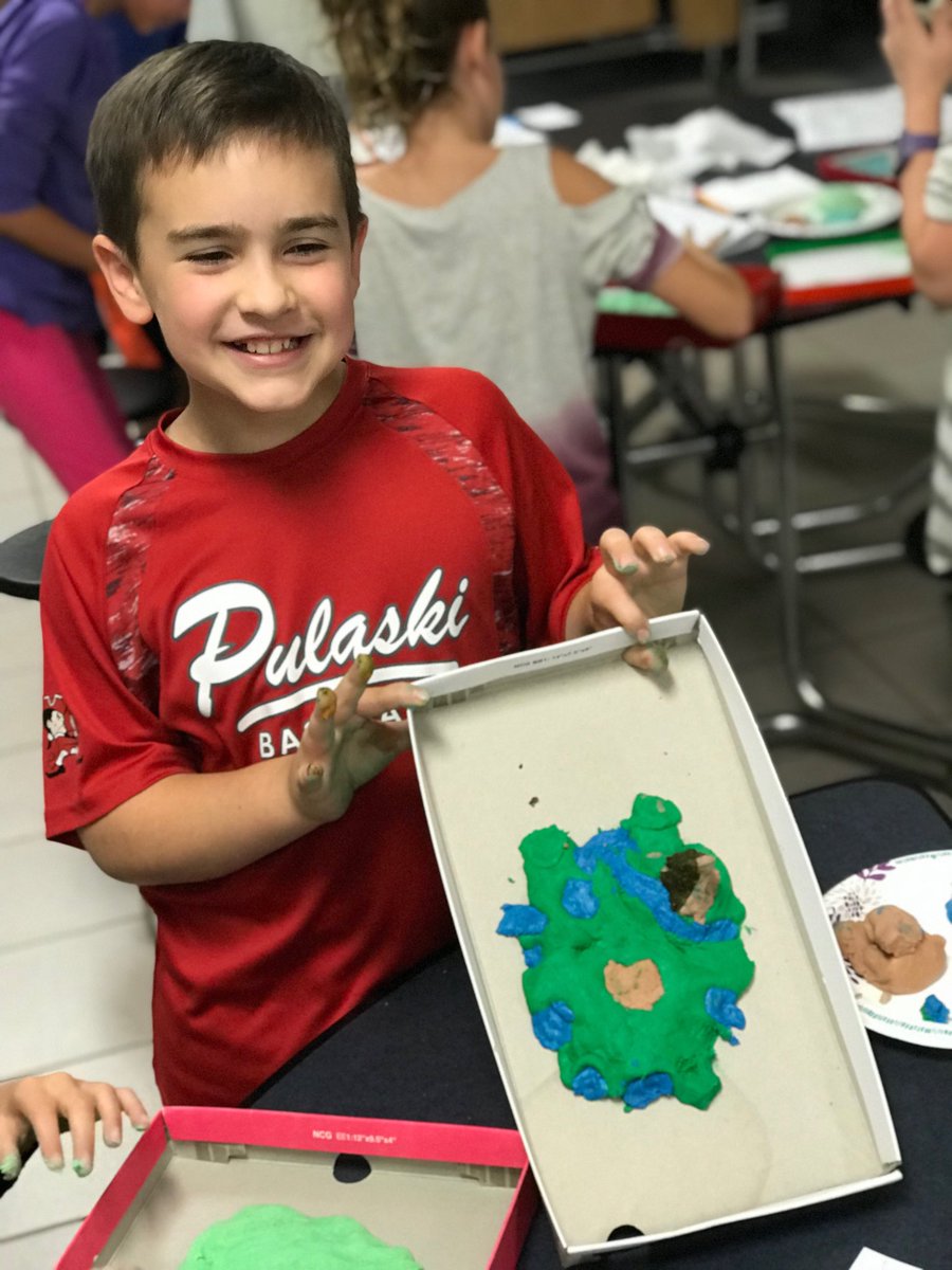 Making maps with salt dough for social studies! #Raiderstrong