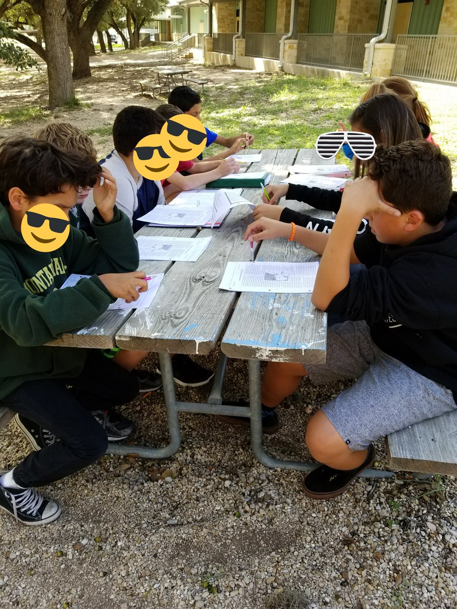 7th graders enjoying TX history in the wonderful TX fall weather today. #cabezadevacaexplorer #mvms <a href="/kristycastillej/">kristy</a> @ComalSocStudies