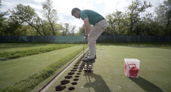 GCSAATV's tweet photo. Zach Reineking of @ErinHillsGolf discusses making an agronomical plan w/ @BASF to present championship conditions. 🎥https://t.co/vff9RyFCnD https://t.co/N0zflboLEU