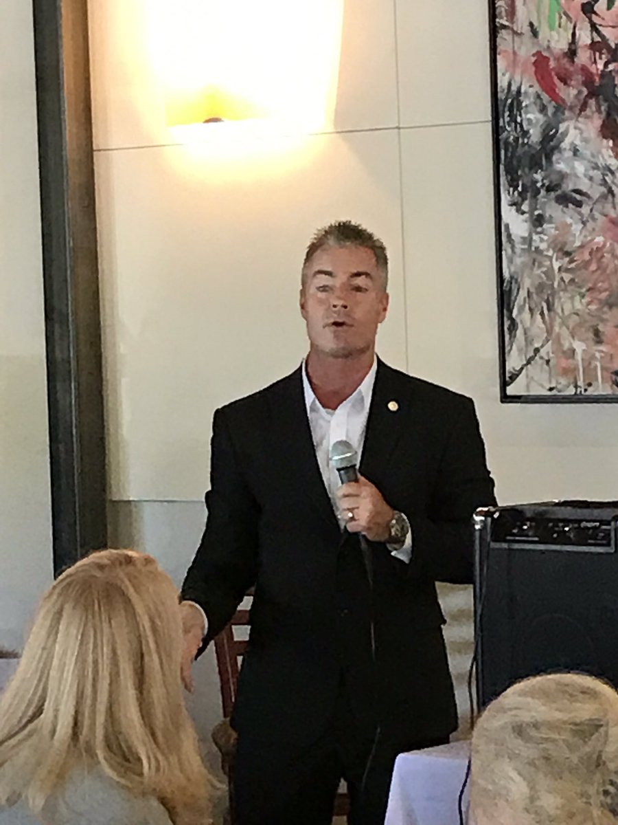 JujuGOP's tweet photo. @JoinTravisAllen speaking to Santa Monica GOP Women. We support his gas tax repeal bill! #MakeCAGreatAgain #MAGA https://t.co/kul05ruBXD