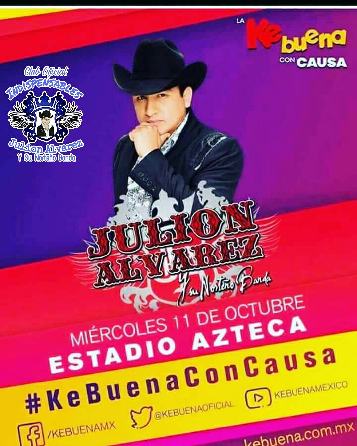 indspjaynbbja's tweet photo. Se llegó el día hoy @julionalvarez  en la fiesta de la radio de la #KeBuenaConCausa en el Estadio Azteca 

#IndispensablesDeJAYSNB 💙💙🎶🎤😍💃🏽 https://t.co/kV6Vo2qDds