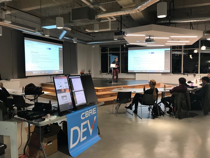 Thank you to <a href="/ps_python/">PuPPy</a> for a great meetup tonight! Want a job coding in Python? We're hiring! cbredev.com/#!/careers