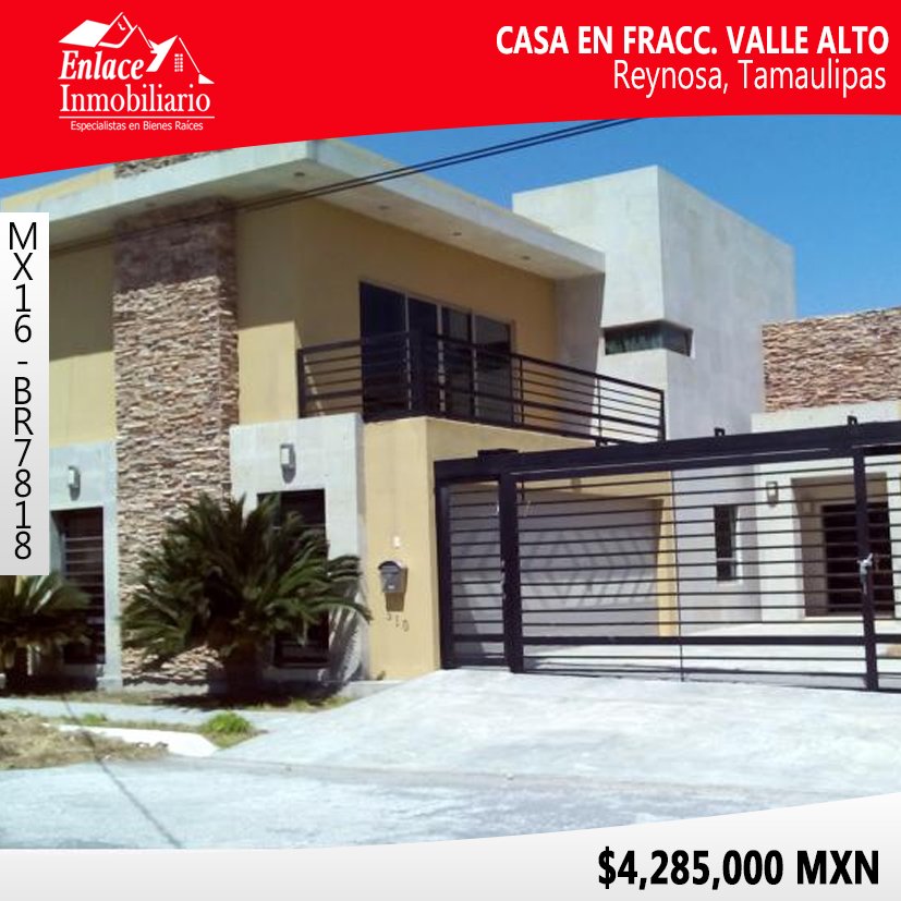 EnlaceInmob's tweet photo. #CasaEnVenta, en fraccionamiento residencial VALLE ALTO ubicada en la ciudad de Reynosa, Tamaulipas. El residencial cuenta con vigilancia https://t.co/yAPfYBe25x
