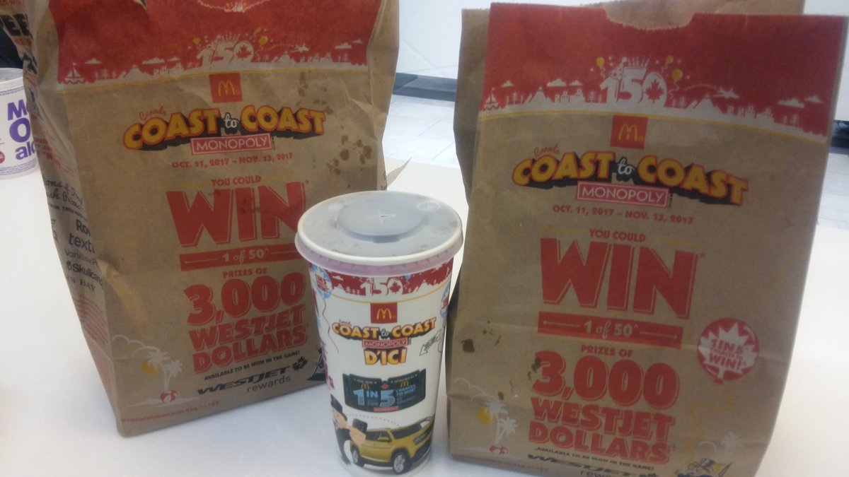 chrislui01's tweet image. All set with @simmiegill to play @McD_Canada #Monopoly Coast to Coast! We have #StickerFever! #McDMonopoly! #yegfood!