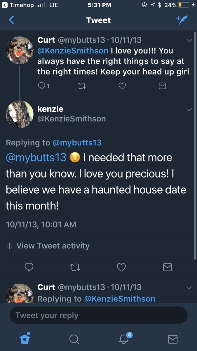 KenzieSmithson's tweet photo. I’d give anything for some of his straight forward hurt your feelings tough love kind of advice right now!!! https://t.co/P5D5McByEH