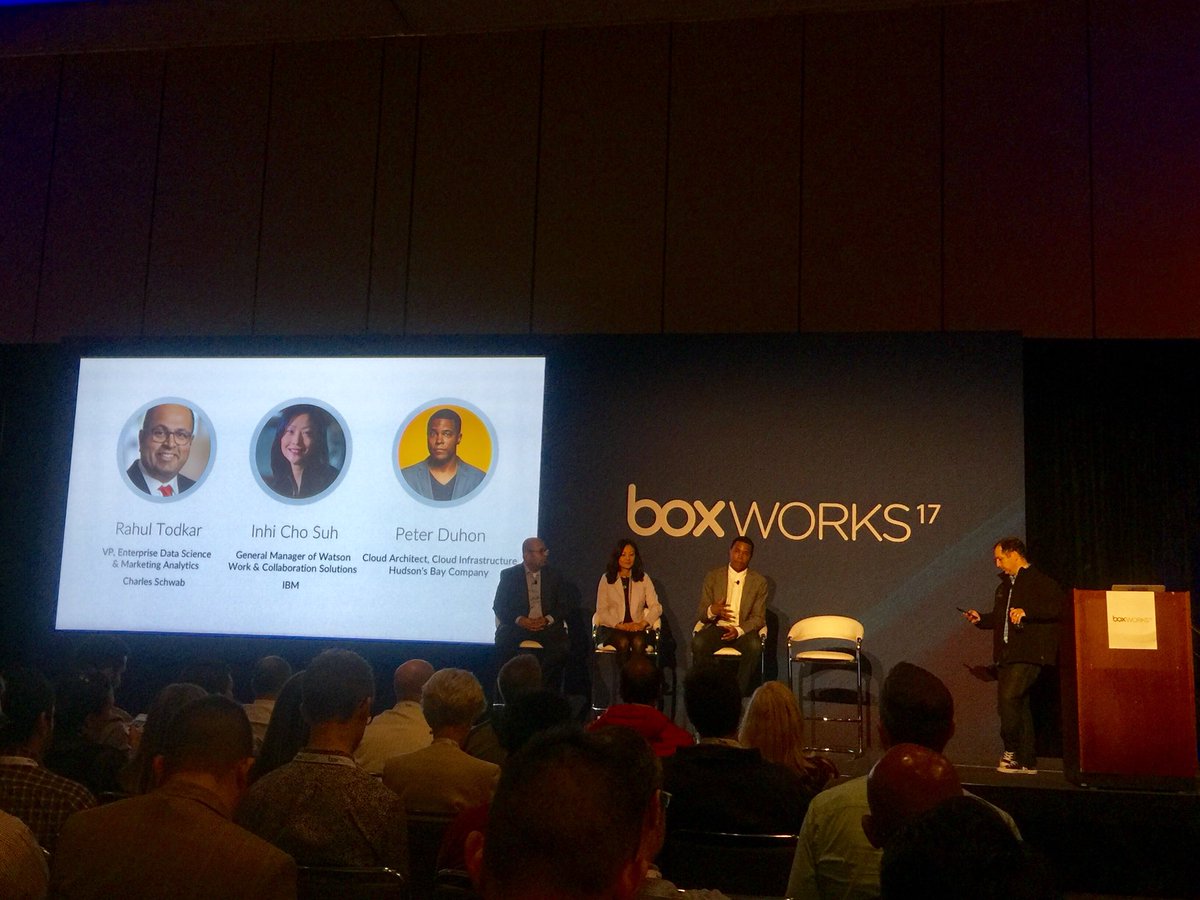 amdarrough's tweet image. “They (IBM) are building the solutions today I dreamed of” says @alanlepo. Nice compliment! @Inhicho #boxworks #watsonwork