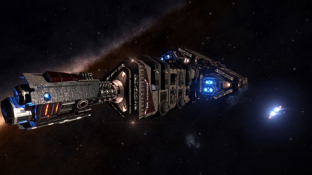 CaptsBlog's tweet photo. @Captsblog 111017-1 The Harmony. Could this be a glimps of what a Squardon fleetcarrier might be like? @EliteDangerous https://t.co/Ukz7MJT12Z
