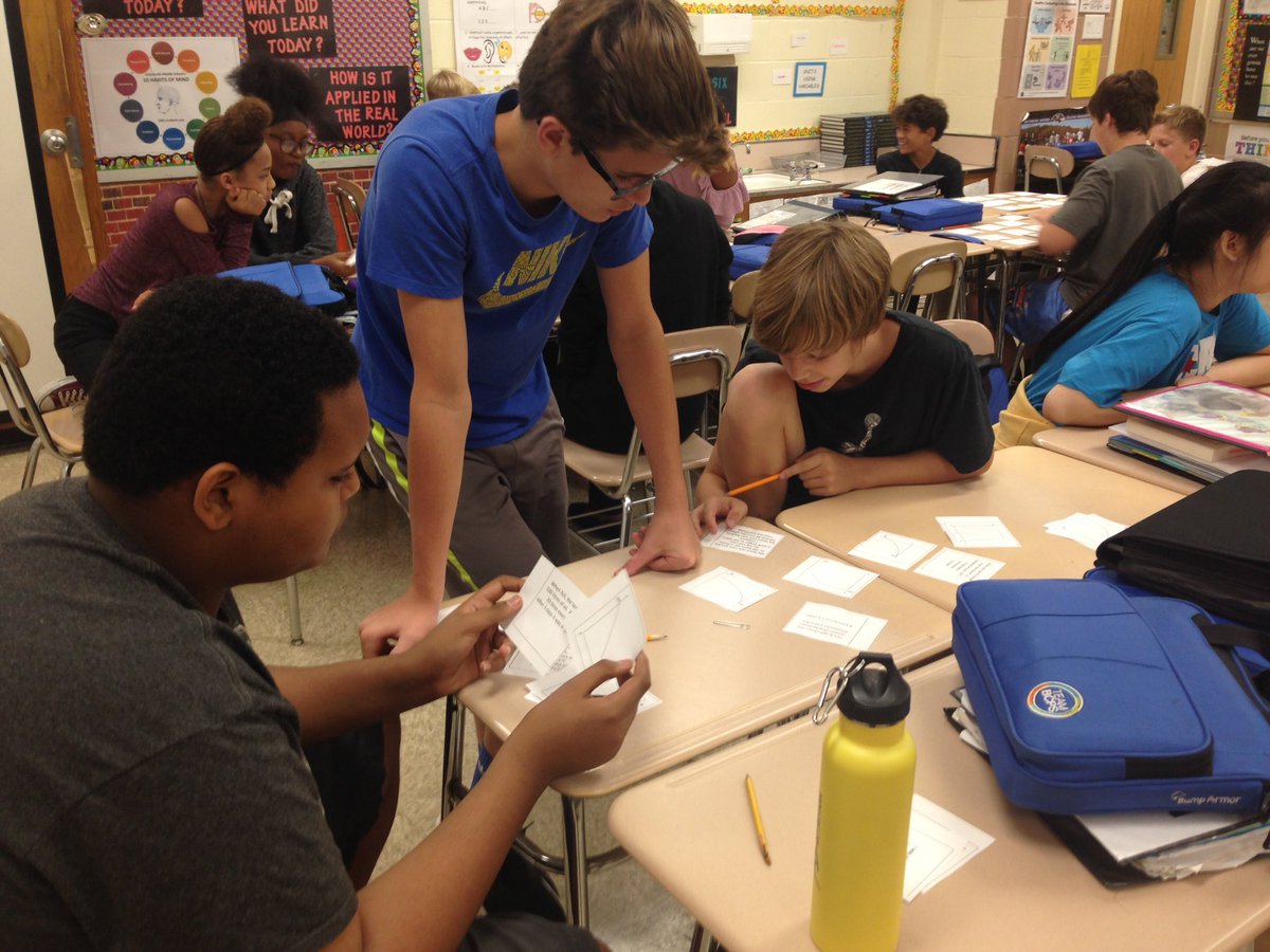 j_eisenberg87's tweet photo. #algebra students @CatonsvilleMS complete a matching activity about story graphs and functions @BCPSMATH #planningwithfuninmind #makemathhappen #doingthework #manipulatives https://t.co/dpzPpISlSd