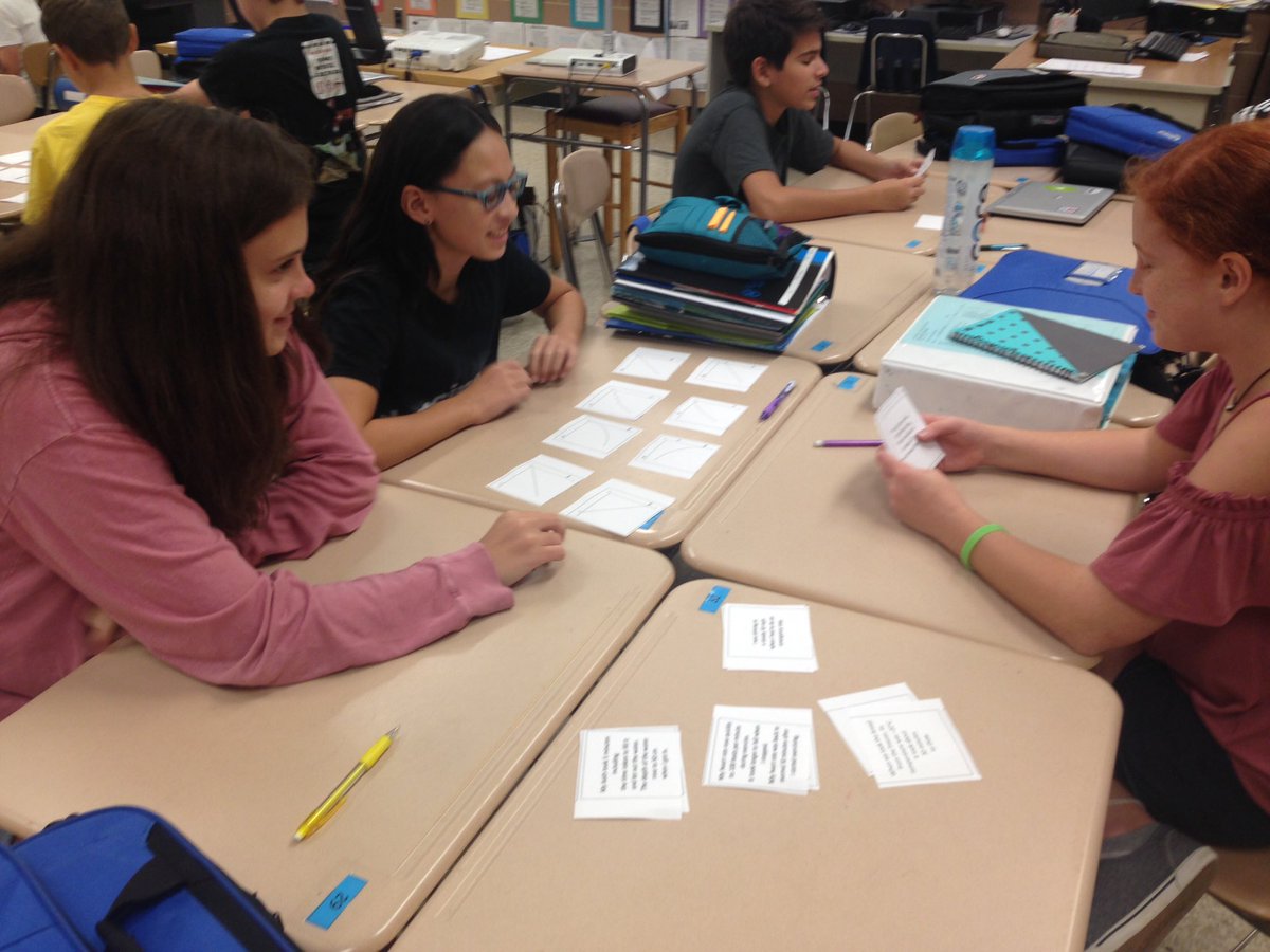 j_eisenberg87's tweet photo. #algebra students @CatonsvilleMS complete a matching activity about story graphs and functions @BCPSMATH #planningwithfuninmind #makemathhappen #doingthework #manipulatives https://t.co/dpzPpISlSd