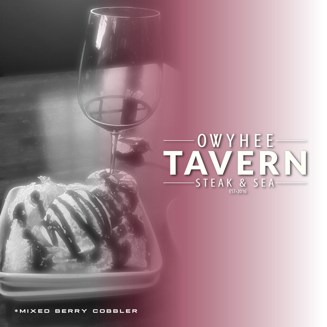 Join us for dinner &amp; end your meal with our delicious house-made Mixed Berry Cobbler!

owyheetavern.com