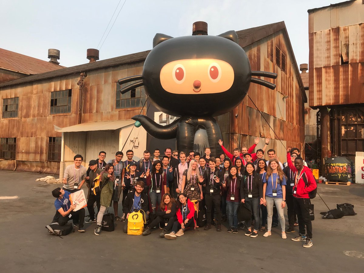 GitHubEducation's tweet photo. This year's #GitHubUniverse student scholarship recipients (+ @jna_sh) Couldn't make it? Watch here: https://t.co/0OqIB4Va0G https://t.co/xvMpcYuYO7