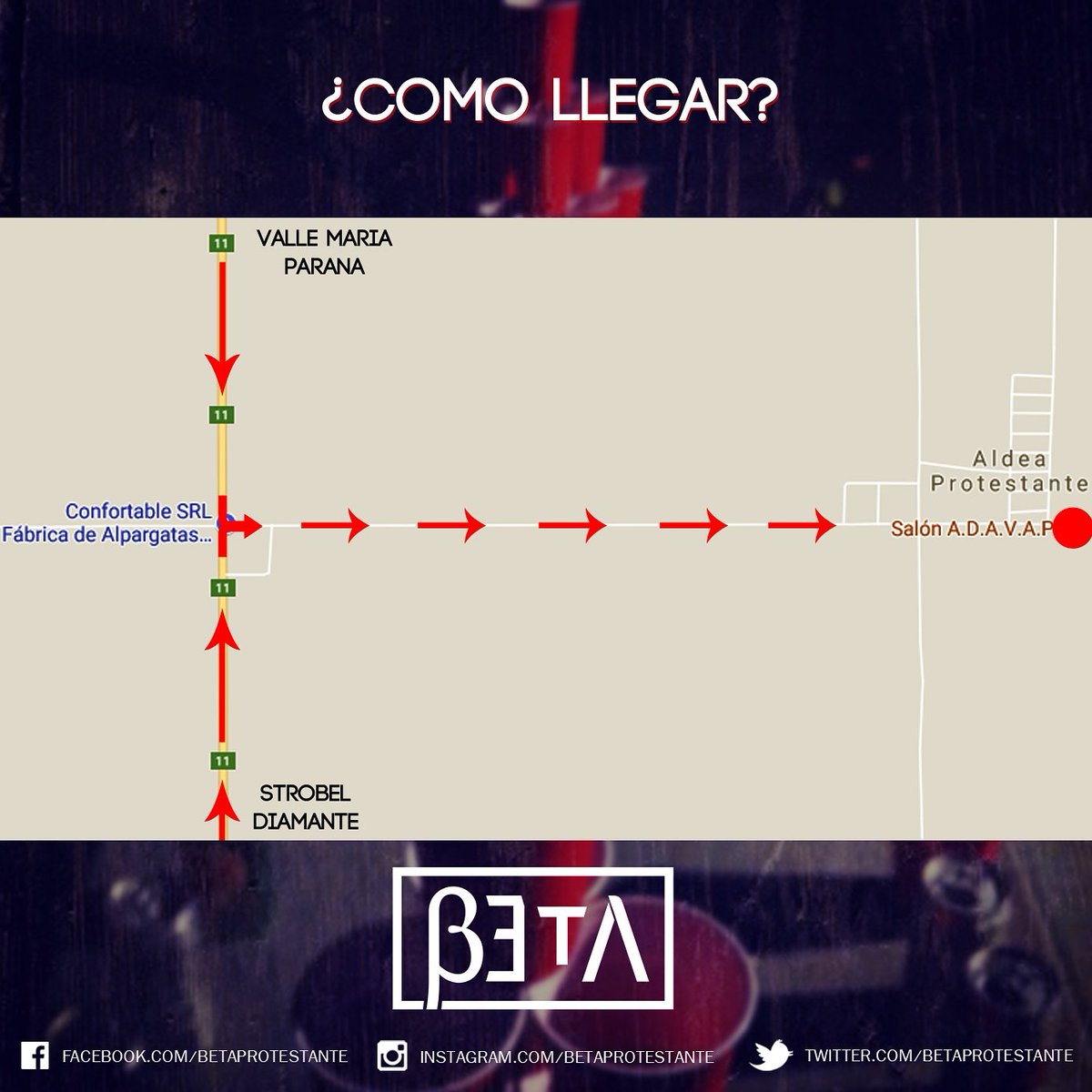 betaProtestante's tweet photo. Como llegar? https://t.co/yZuzNHgruY