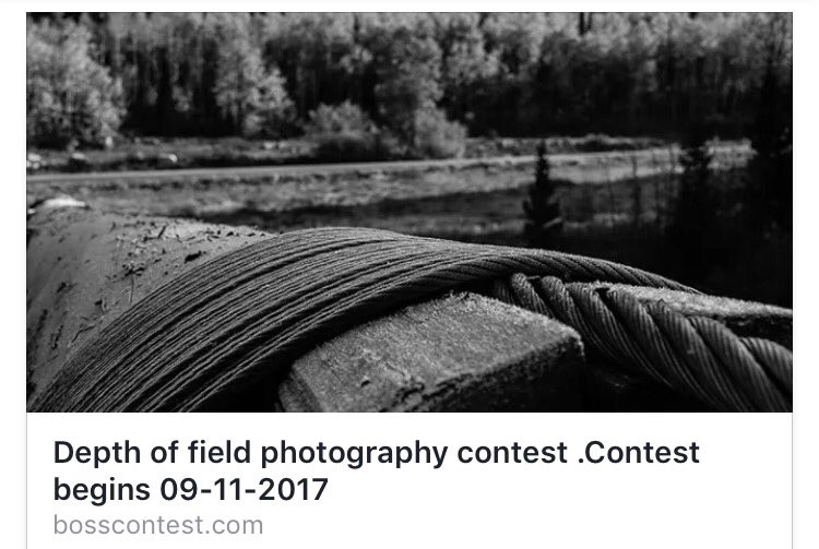 BossContest's tweet image. Depth of field photography contest is happening at bosscontest.com
#photography #depthoffield #contest #competition #getinthegame