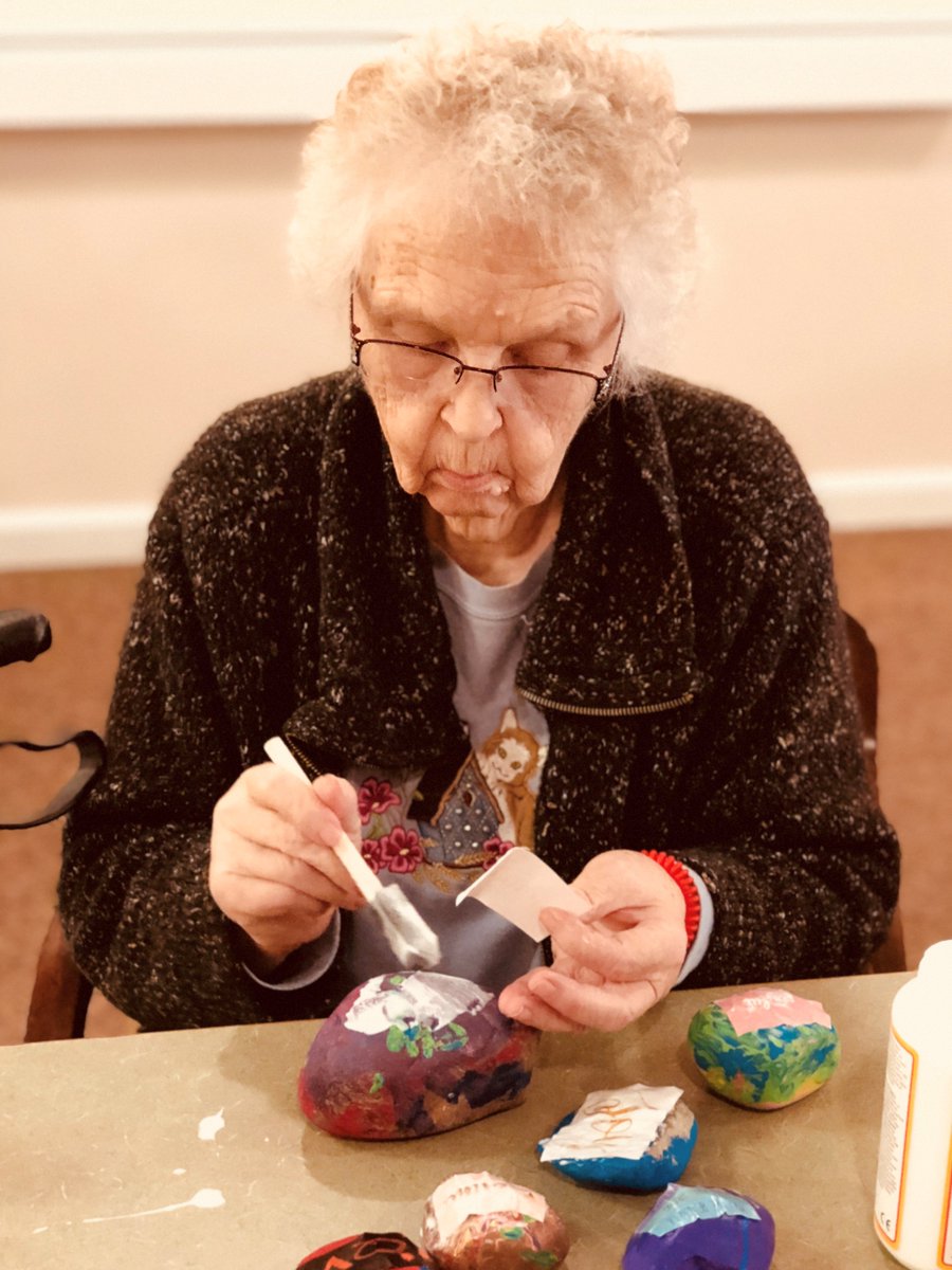 CallahanCourtED's tweet photo. @CallahancourtMC residents &amp; staff are growing our rock garden. Soon we'll be spreading kindness throughout Roseburg!  @theKindnessrock https://t.co/4cGdKkYSZv