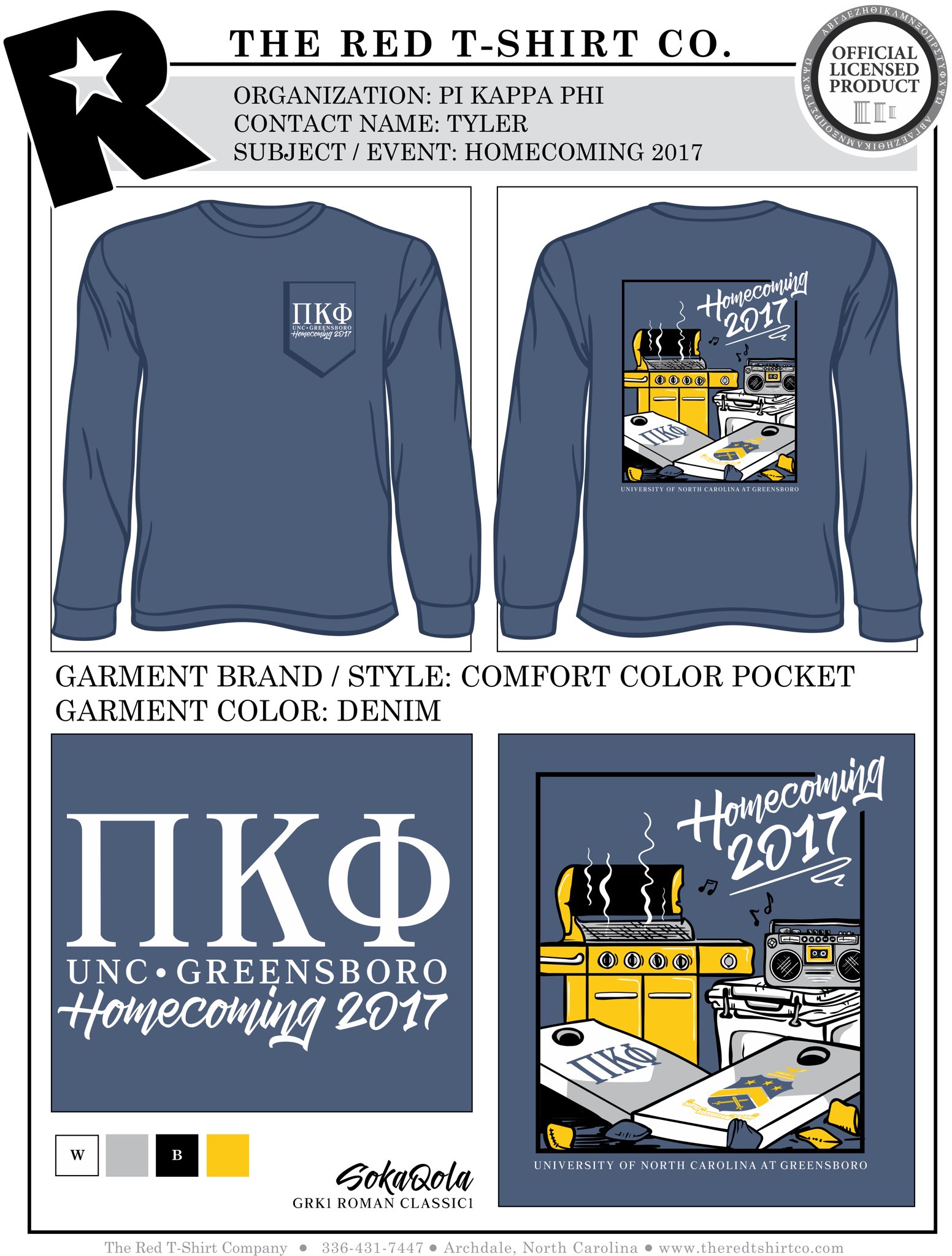 UNCG Pi Kappa Phi on X: Homecoming shirts available now at the link in our  bio for $19 each! RETWEET this tweet to win a free shirt for yourself! #ΠΚΦ  #UNCG t.coUhOEXJr0OU 