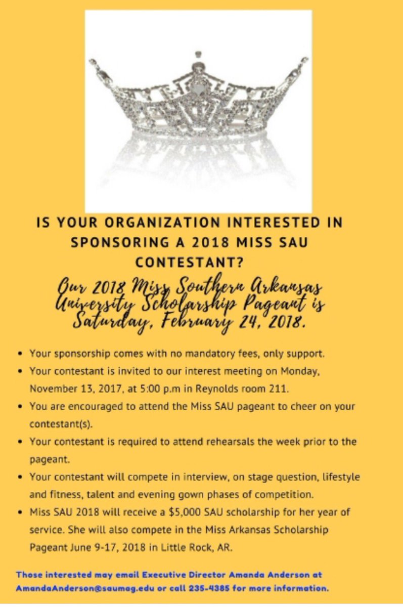 Help spread the word! #MissSAU2018