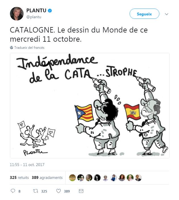 3CatInfo's tweet photo. Catalunya, a l'acudit del dibuixant @plantu a "Le Monde" https://t.co/2rMD7HA8RB
#10octTV3 #10oCatRàdio https://t.co/maE4iK97sZ
