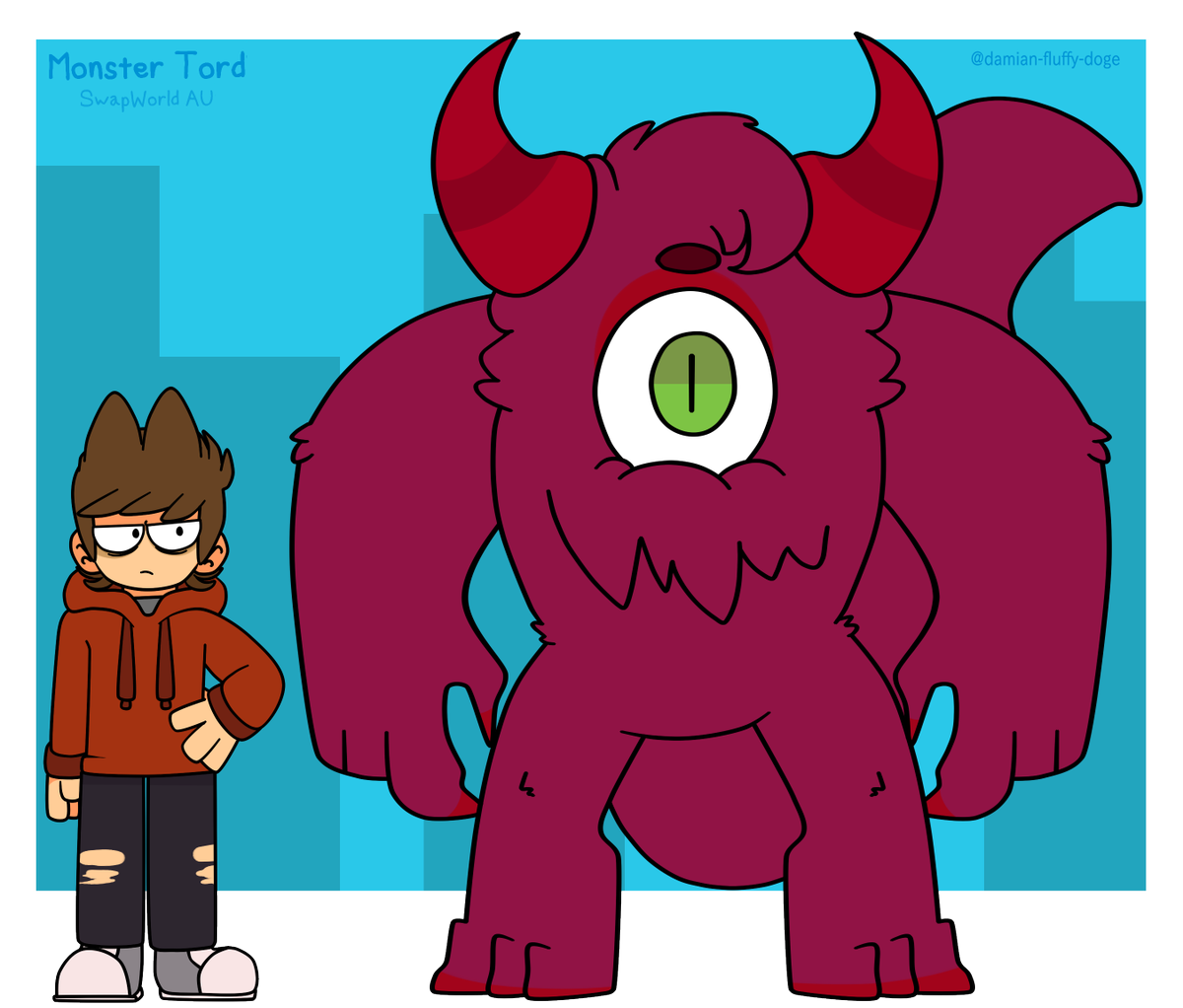 DamianFluffyDog's tweet photo. Tried to imitate the style used in PowerEdd, Monster Tord ref from swapworld
#swapworld #swtord #eddsworld #ewtord #monster_tord https://t.co/GufWYrRT2h