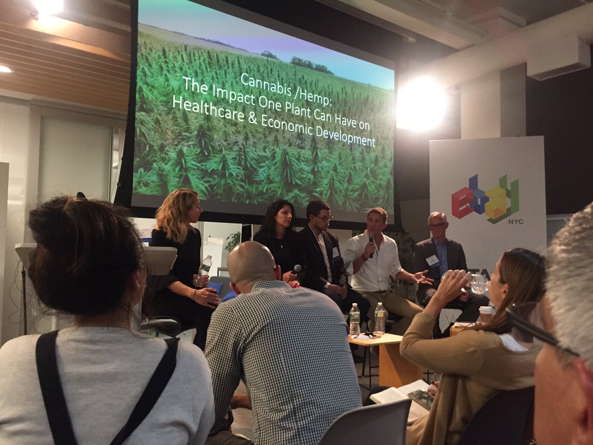 charlottesweb's tweet photo. Watching @JoshStanleyCO in action during the @mitentforum tonight in NYC. #WhyCW #CWHemp #Hemp #OnePlant https://t.co/34J3jPwEIq