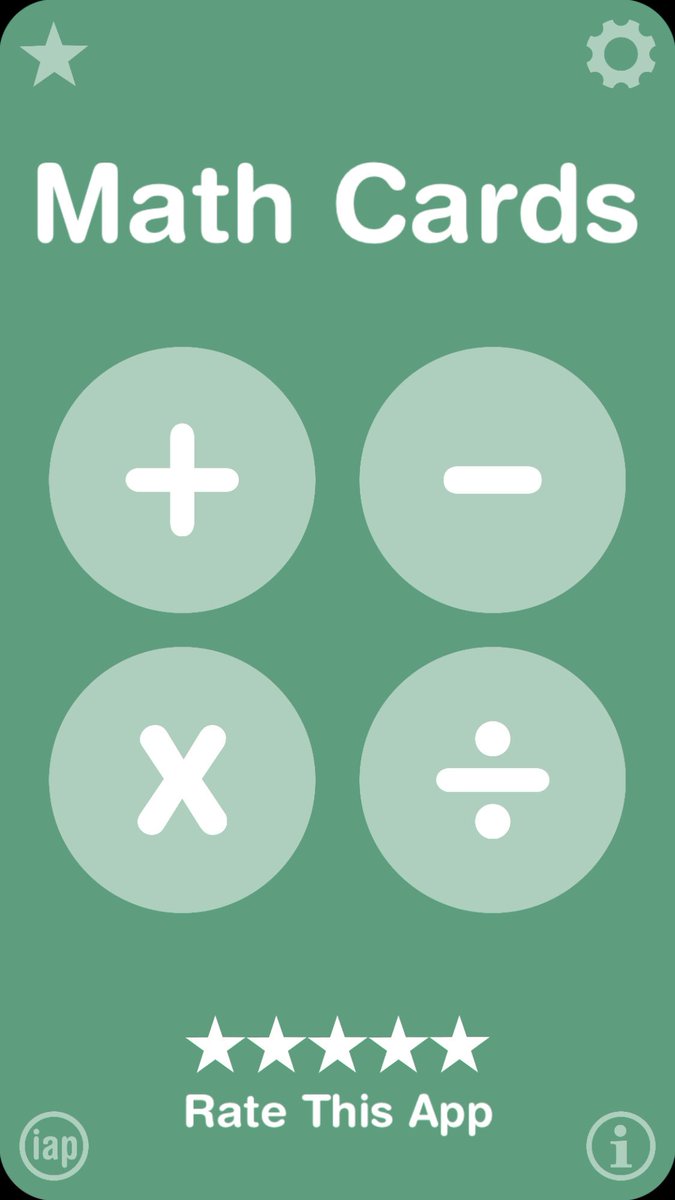 27HappyTeacher's tweet photo. Just found a great AP for practicing multiplication it's called #mathcards - even I had fun trying to beat my time (+, -, and division too) https://t.co/hNKHVcLyx4