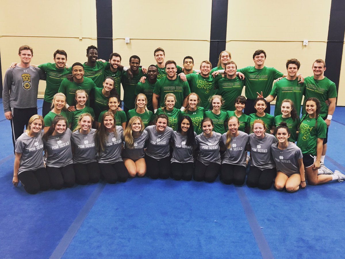 It was a GREAT first showcase practice tonight with <a href="/NDPomSquad/">Notre Dame Pom Squad</a> ! Check us out at the pep rally in Purcell Pavilion on Oct. 27th! 👀☘️