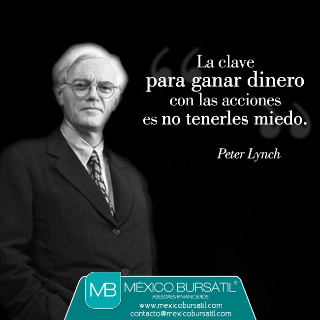 MBAsesoresMX's tweet image. “La clave para ganar dinero con las acciones es no tenerles miedo” - Peter Lynch