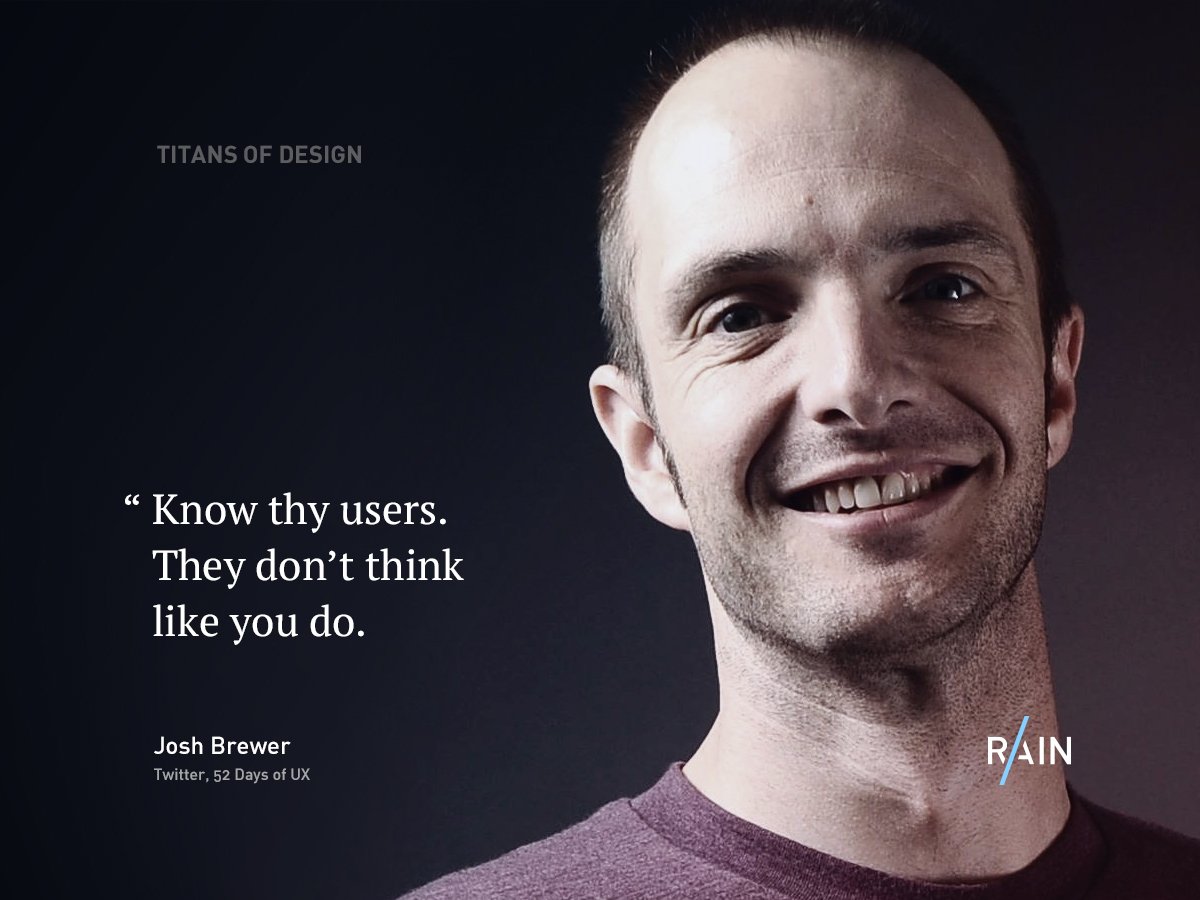 raincreativelab's tweet photo. "Know thy users."
#TitansOfDesign https://t.co/zKxCOdgjIl