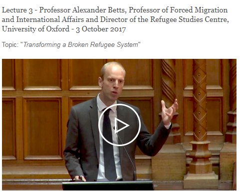 HugoCentre's tweet photo. 2017 Hugo Lecture video available now on @HugoCentre website multimedia page https://t.co/htBdX5AgYs. Check it out & share! @alexander_betts https://t.co/blZ6mMwfyj
