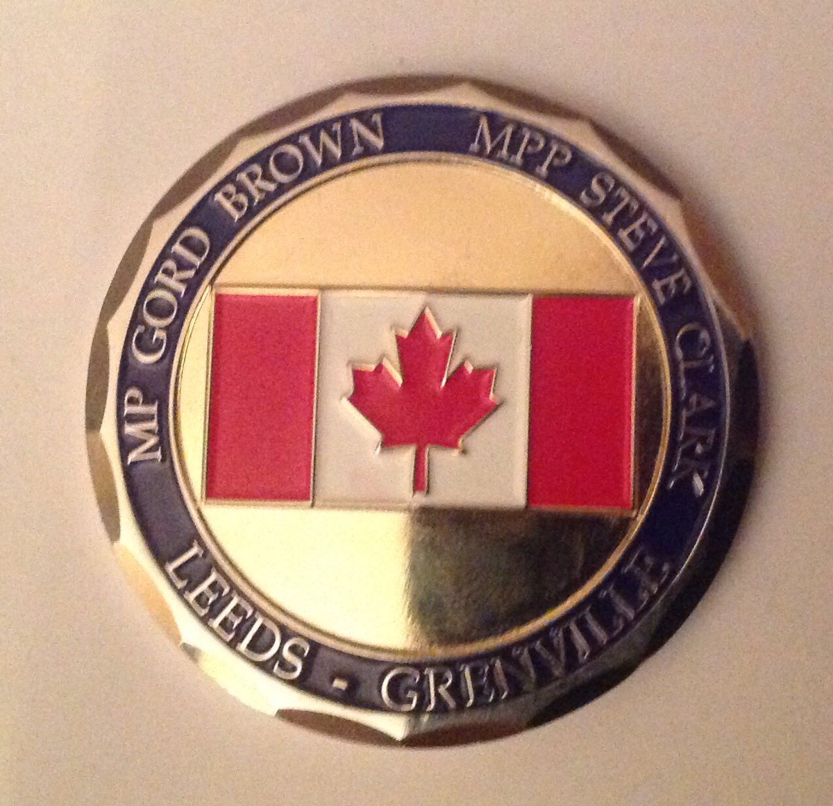 OntDemoSchools's tweet photo. @SteveClarkPC @ @OntDemoSchools Thank you for a great night. Leeds and Grenville Community members rec'd Canada 150 medals. #saveourschools https://t.co/PknpawRdox