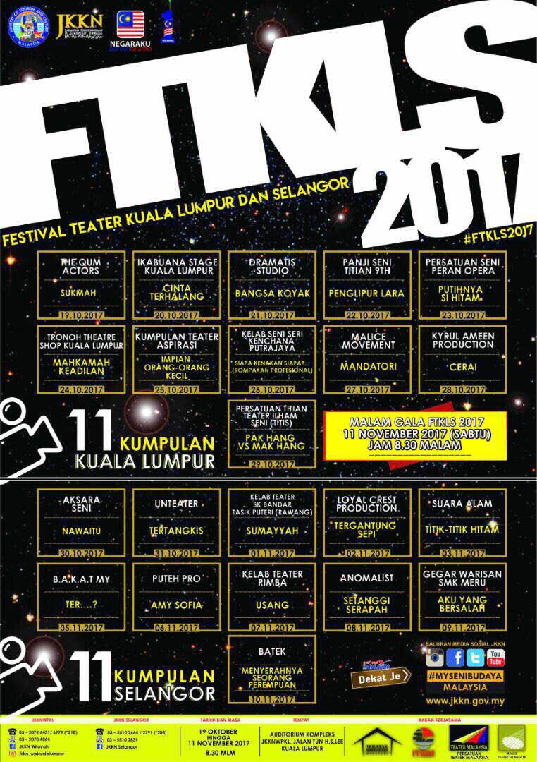 NotHarisHazizan's tweet photo. Salam warga Twitter! Mai la ke Festival Teater KL dan Selangor!
Kami daripada kumpulan The Qum Actors akan menjadi pembuka tirai π #FTKLS https://t.co/WAANYefiSs