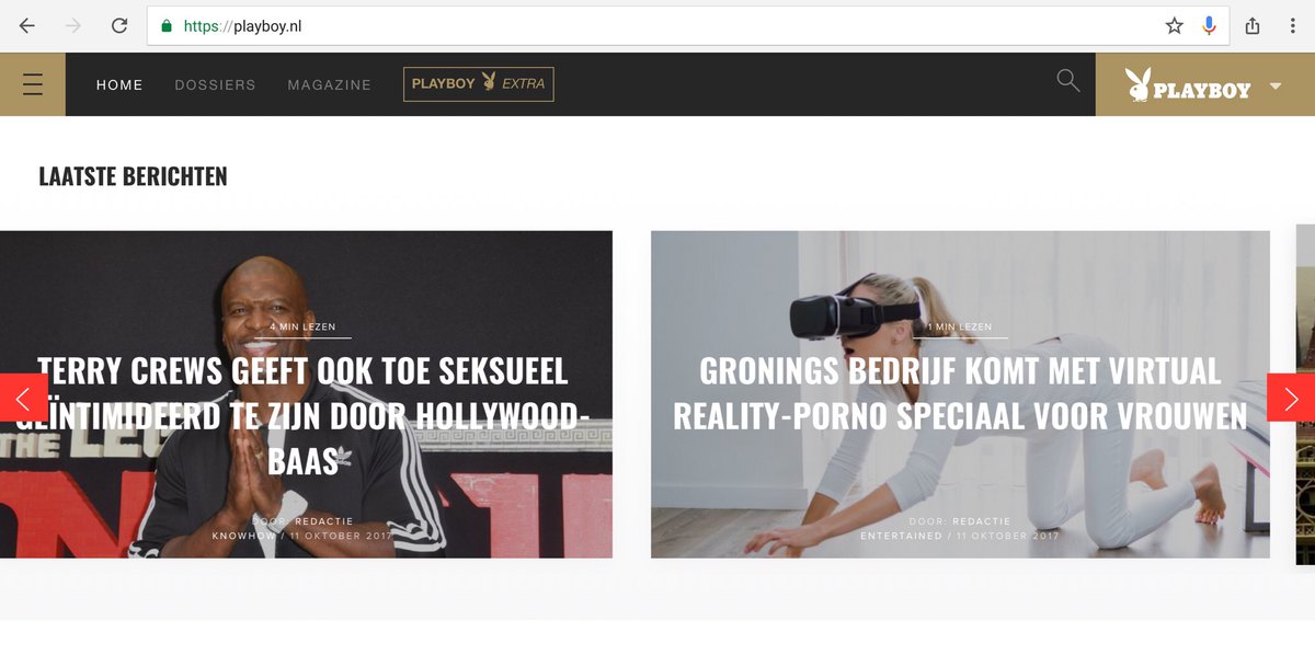 Wat leuk! We staan met #SensualVR op de homepage van de Playboy #enwemoetennogbeginnen #porna #sensual #ladiesonly