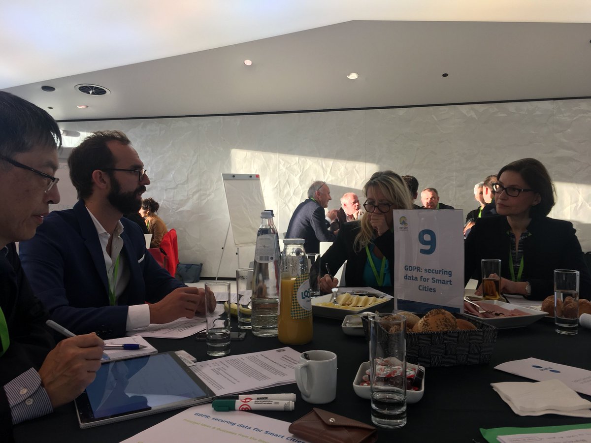 robertamaio90's tweet photo. #GDPR being discussed at the #SCCGA17 #bfast w @pieropelizzaro and @antoniokung! How #Smartcities can be compliant? https://t.co/VSauln5gTu