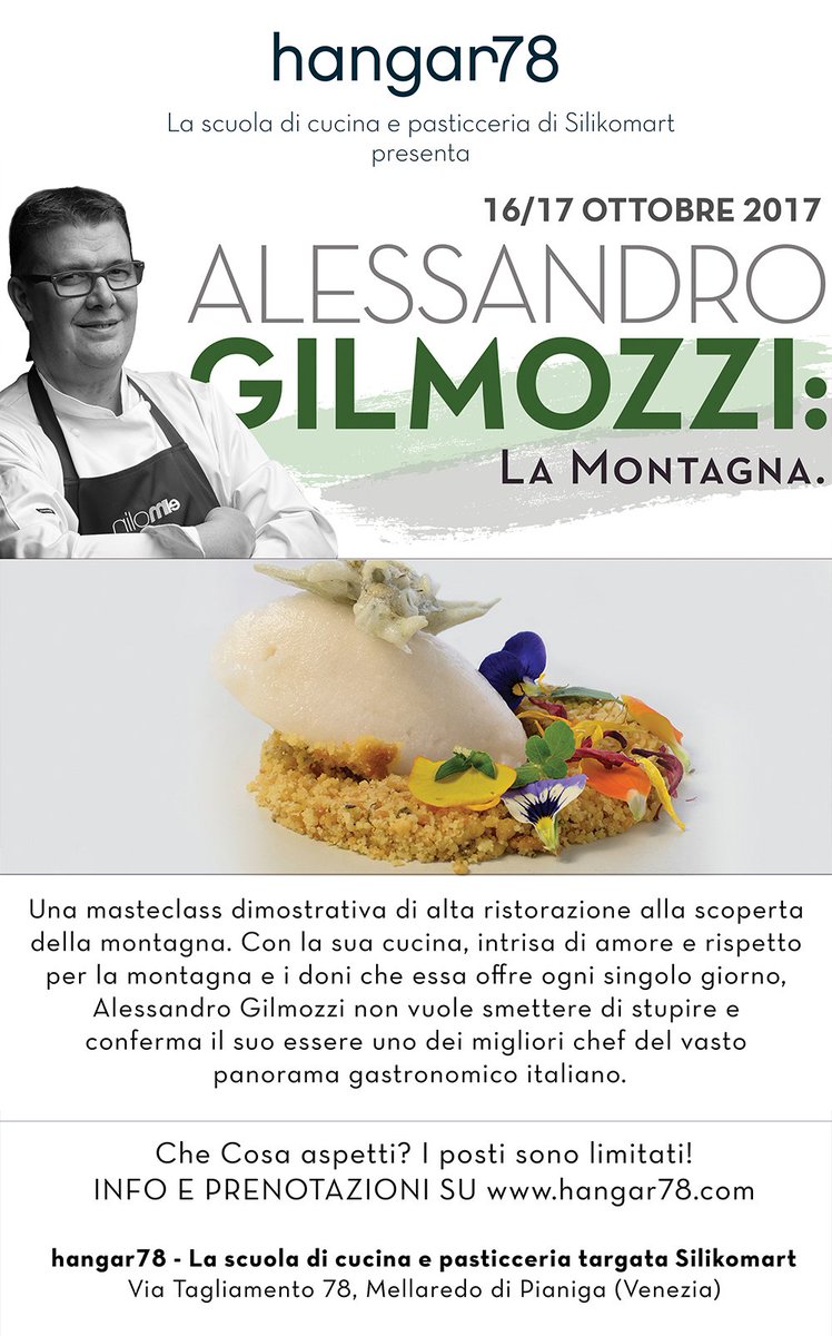 AGilmozzi's tweet photo. 16 e 17 ottobre #Hangar78 - #Silikomart!
#Masterclass dimostrativa alla scoperta della montagna!
#AlessandroGilmozzi #ElMolin https://t.co/nwEuBT9UzS