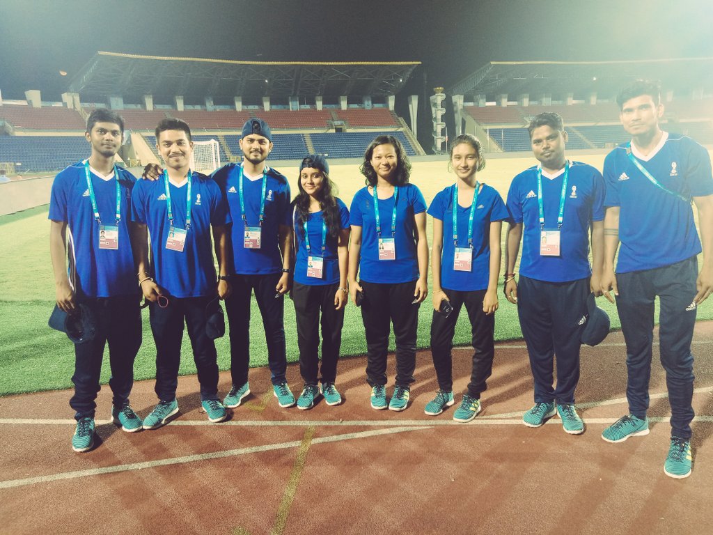 sachinjha03's tweet photo. Last night at #FifaU17WorldCup in Guwahati ✌
#Teamfeedingindia
#Guwahatichapter https://t.co/eo0sYFrOn4