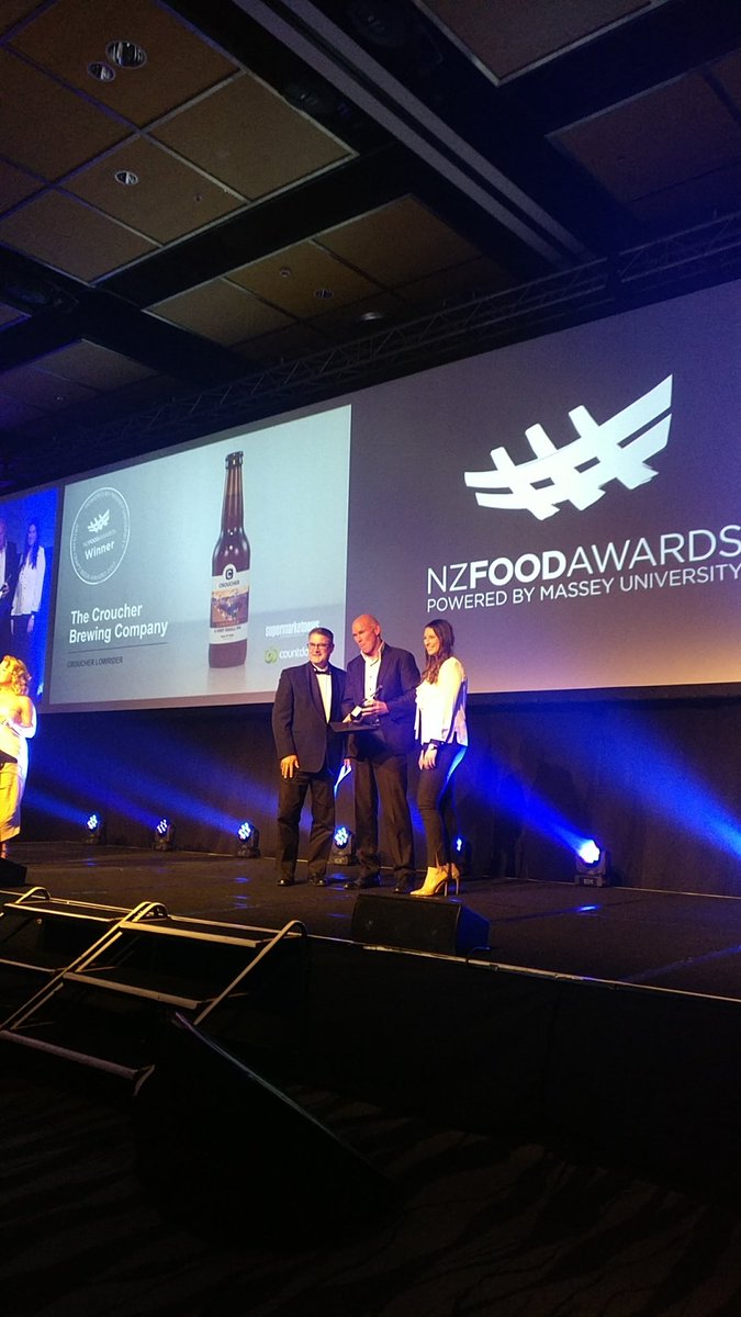 Congrats to Croucher Lowrider for taking out their category at the <a href="/NZFoodAwards/">New Zealand Food Awards</a> tonight <a href="/jonogaluszka/">Jono Galuszka</a>