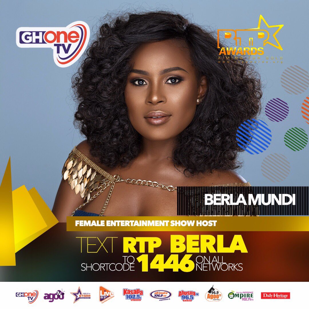 berlamundi's tweet image. Female Entertainment Show Host- RTP BERLA to 1446

Female Presenter of the Year- RTP BERLA FP to 1446 

#issawin