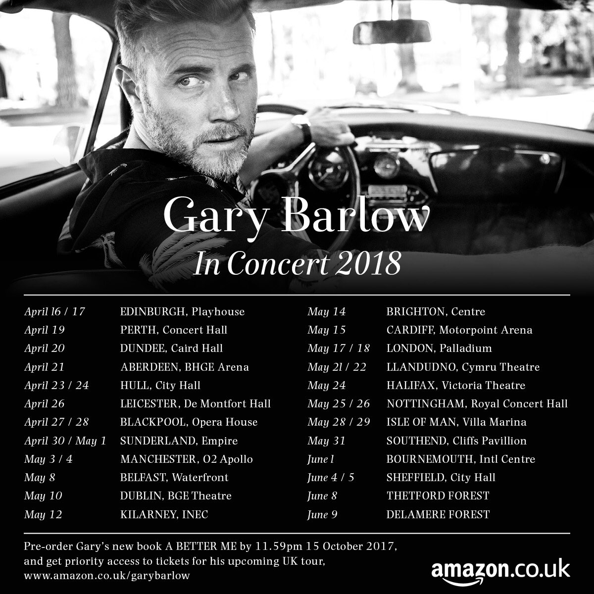 Gary Barlow on Twitter "So excited to finally announce this tour ! Preorder my new book ‘A