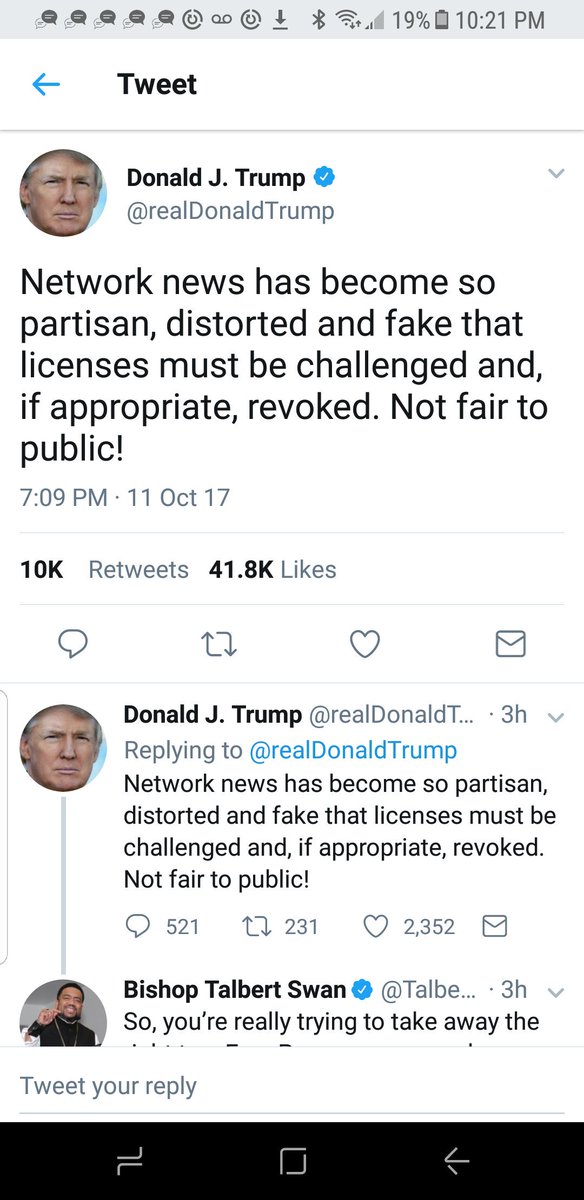 DeniseFerreira1's tweet image. He's now replying to himself with the same tweet! Who does that? #nousdictator #protectthefirst #potuscraycray #canthiscrazinessgoaway