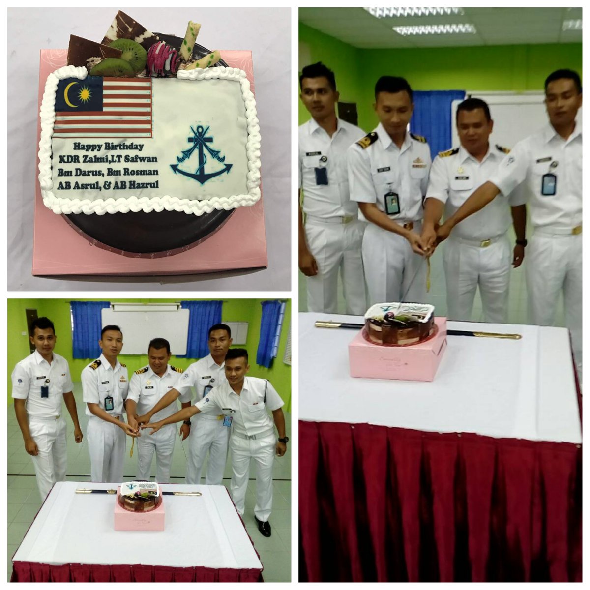 PSTL LABUAN TLDM (@pstltldm) on Twitter photo Sekitar Pemakaian Pangkat Anggota PSTL LABUAN P/BM Rosman bin Mahdi dan Sambutan Hari Lahir Peg & Staf Pangkalan bagi bulan Ogos, Sep & Okt 17. Tahniah #navypeople #bz <a href="/ZalmiZamberi/">Mohd Zalmi Zamberi</a> <a href="/iMSafwaN87/">Safwan Rashid</a> Sekitar Pemakaian Pangkat Anggota PSTL LABUAN P/BM Rosman bin Mahdi dan Sambutan Hari Lahir Peg & Staf Pangkalan bagi bulan Ogos, Sep & Okt 17. Tahniah #navypeople #bz <a href="/ZalmiZamberi/">Mohd Zalmi Zamberi</a> <a href="/iMSafwaN87/">Safwan Rashid</a>