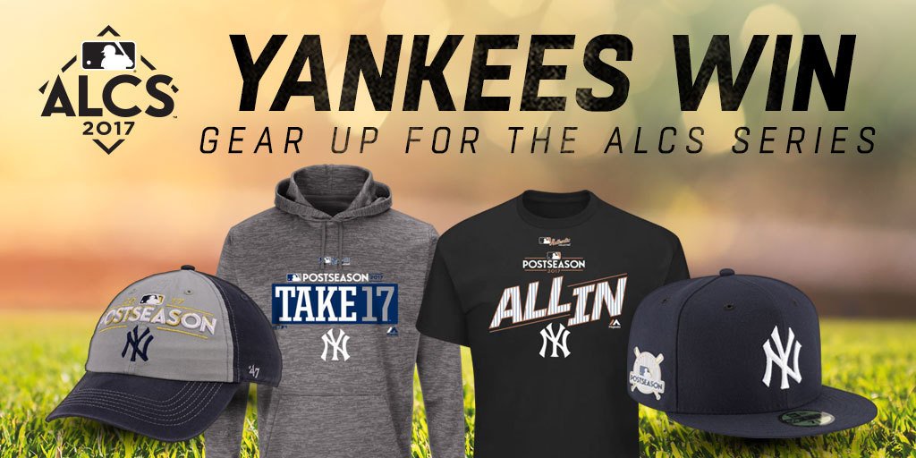 lids's tweet photo. Who needs a rebuilding year? 😤 #PinstripePride is alive &amp; well. The future is now fans, gear 🆙  for the #ALCS ➡ https://t.co/746QkQIwMi https://t.co/WS9h5b37TK