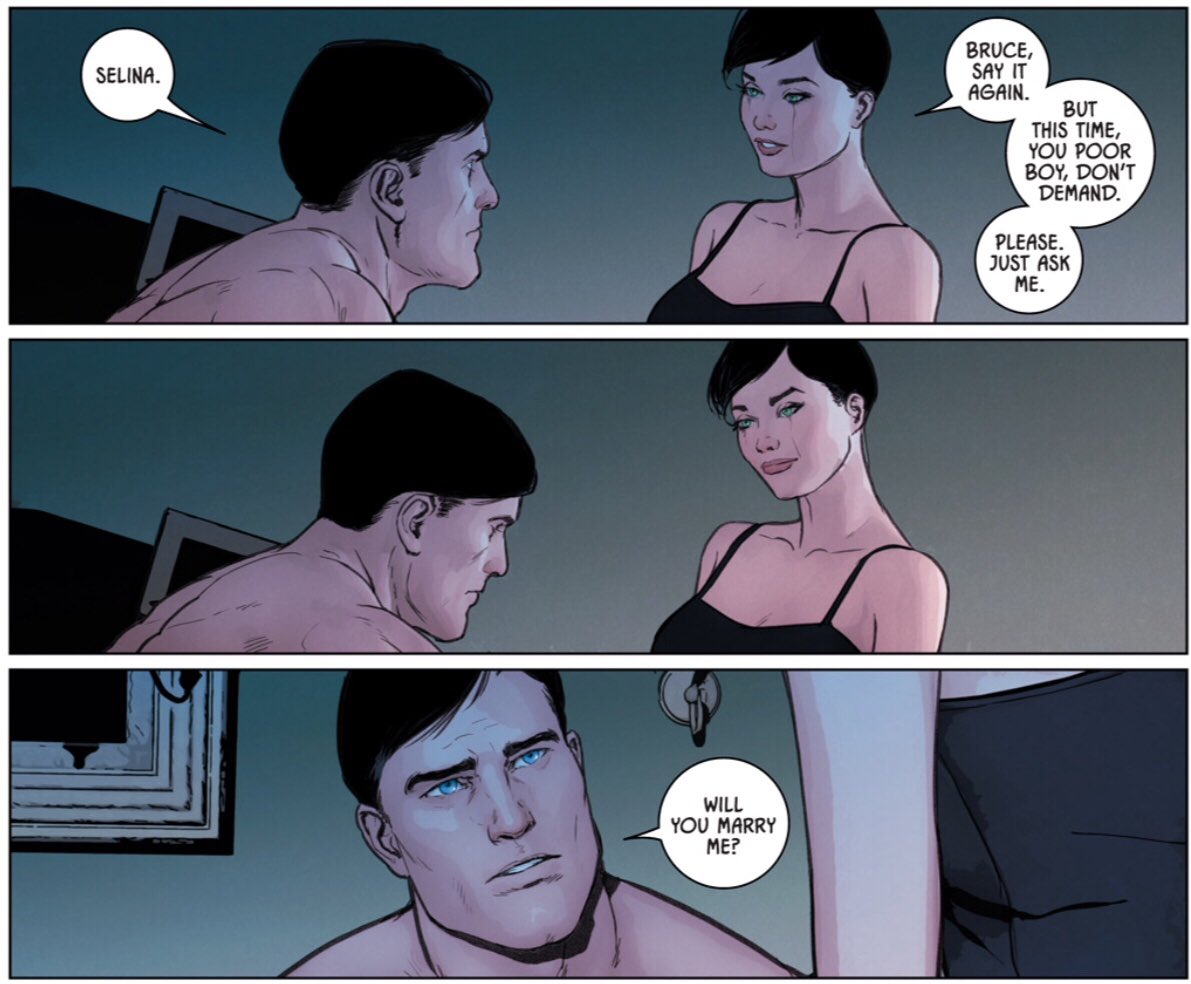 Bruce Wayne and Selina Kyle "Will you marry me?" 