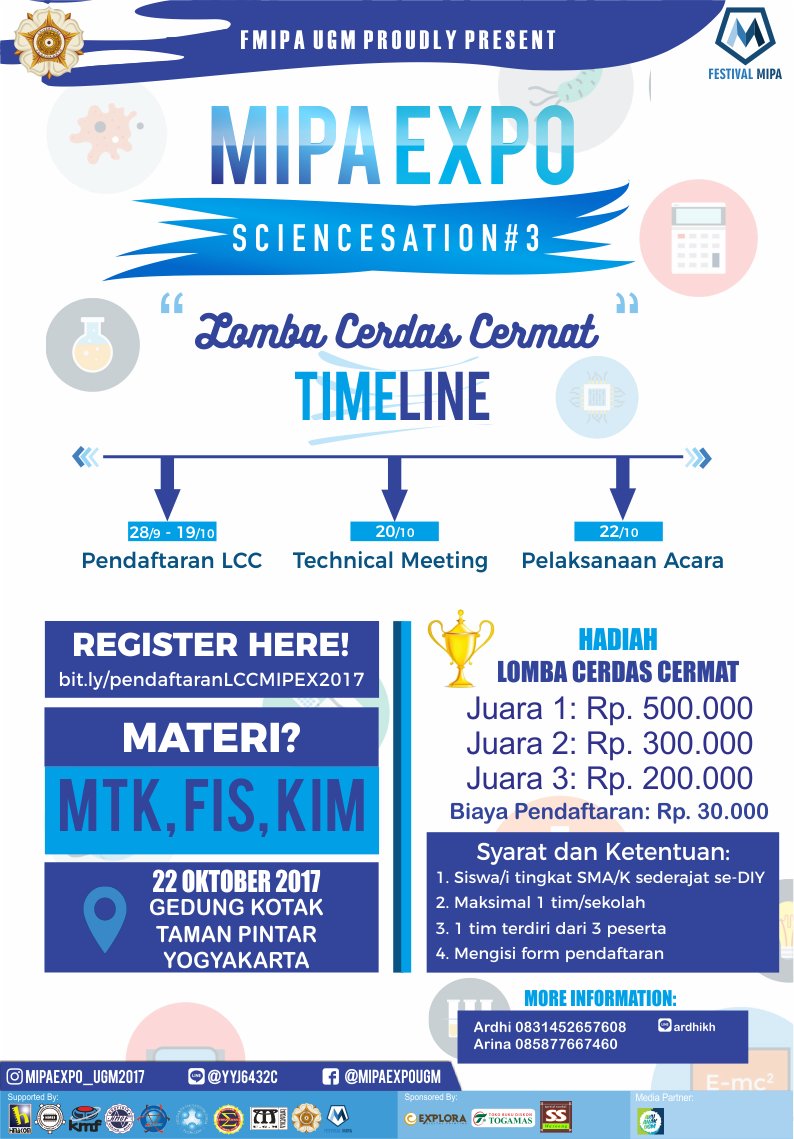 starjogja's tweet photo. 22/10/2017 08.30 di @Taman_Pintar @mipaexpo_ugm 2017 #Sciencesation3 "Open Your Mind with Our Science"  https://t.co/jY3buYPxil