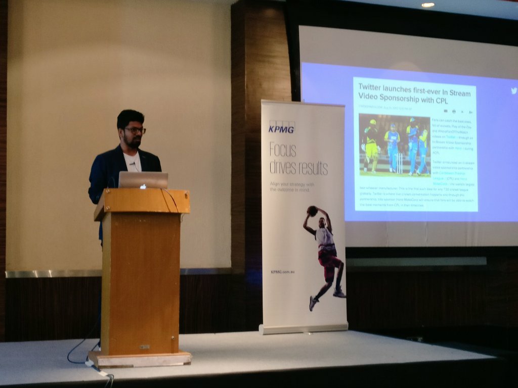 Chirag_VB's tweet photo. @Sporting_Data Interesting #OwnThePlay session by @aneeshmadani @TwitterIndia at #SportsAnalyticsConference @Sporting_Data https://t.co/W0AtX7DVQm