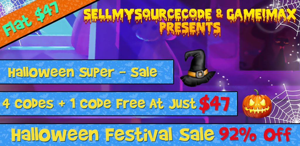 sellsourcecode's tweet image. #HalloweenOffer At #SellmySourcecode - Buy 4 #GamesSourcecode and Get 1 #Sourcecode #FREE.
 ➡ Purchase #GameBundle : bit.ly/HalloweenGameB…