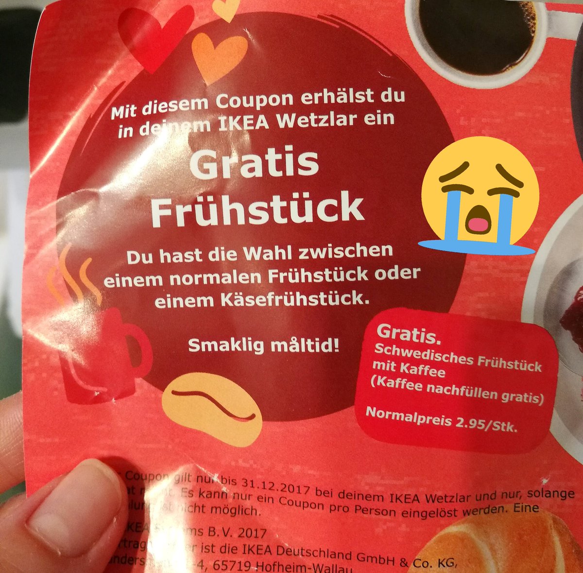 Liebes Team <a href="/IkeaWetzlar/">Ikea Wetzlar</a>, mit diesem Coupon erhaltet ihr: ein gratis t. Habe immer welche für Notfälle im Handschuhfach. #ikea #augenauf