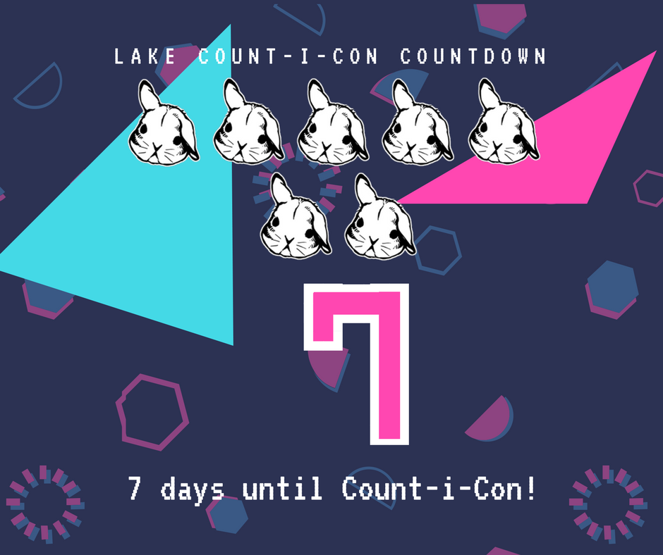 LakeCountICon's tweet photo. 1 WEEK UNTIL #COUNTICON2017! For more info, visit https://t.co/I1j4KgJ5m4
#comics #cosplay #anime #games #geek #gamer #artist #indie https://t.co/cD1rlVfLB2