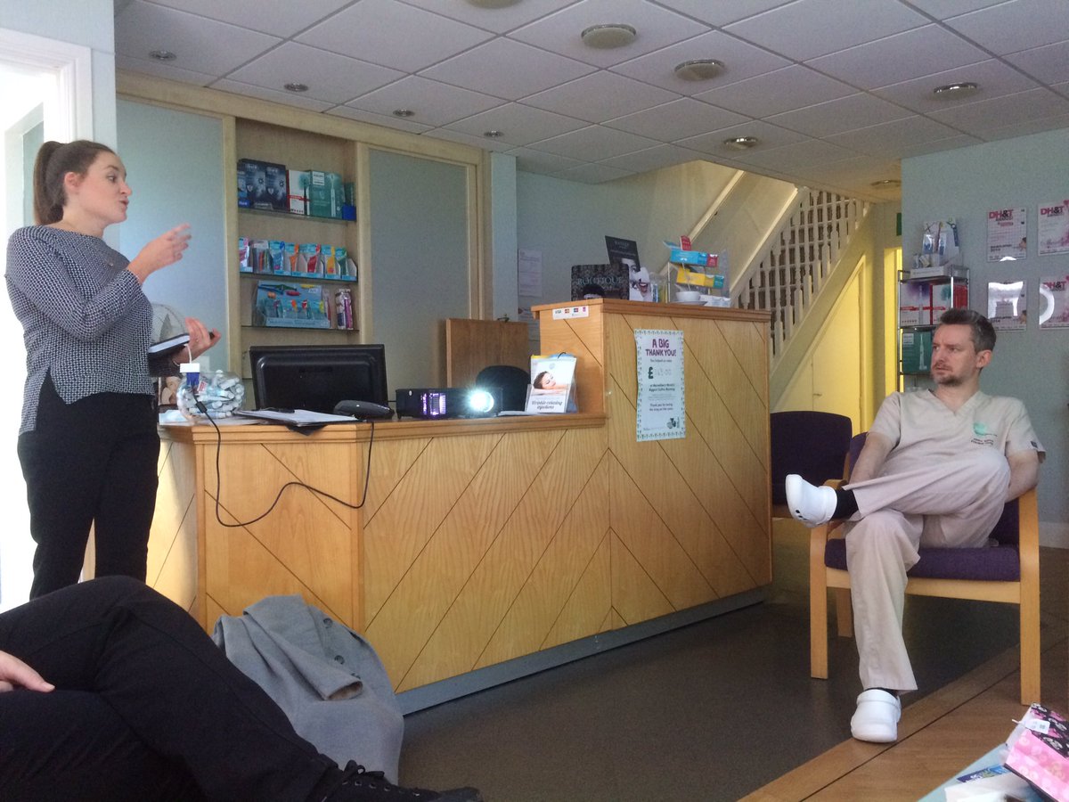 Welcome back to gsk's Rebecca our regional representative. Keeping the team updated on managing patient sensitivity #Sensodyne #Billingham